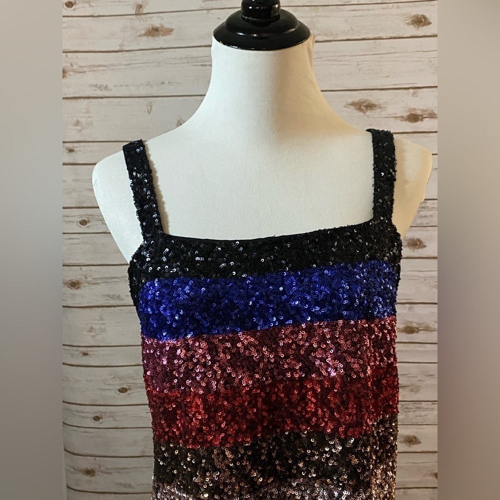 Gap Maximalism Multi-Colored Striped Sequin Cockt… - image 2